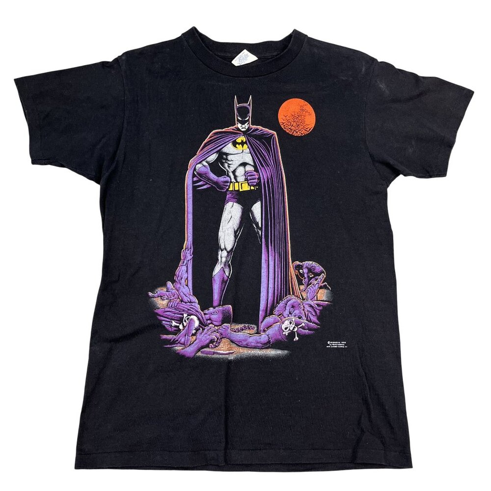 VTG Batman DC Comics 1988 Black T-Shirt Sz Medium